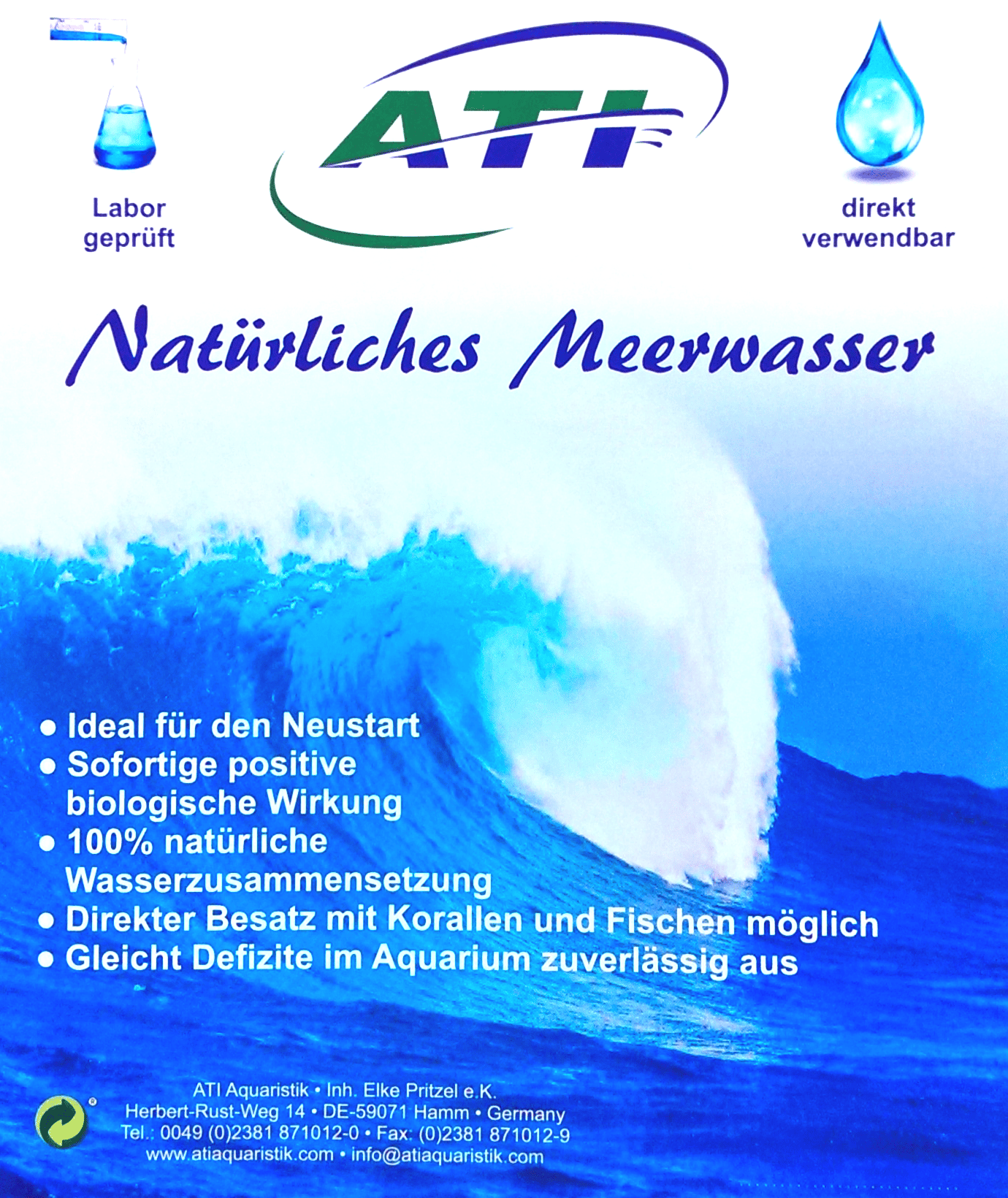 ATI natürliches Meerwasser ATI natürliches Meerwasser