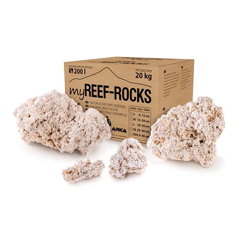 Arka my reef rocks natürliches Argonitgestein 9-12cm 20kg